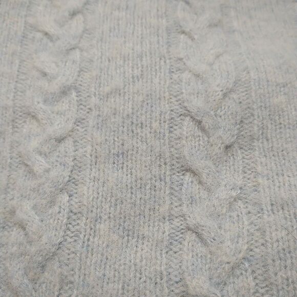 Knit For J Crew Sweater Pullover Men XL Blue 100%Wool Cable Knit Preppy Academia - Picture 4 of 7